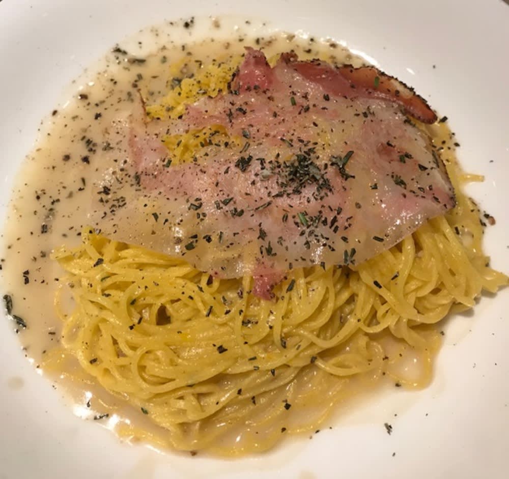 Tagliolini with Pork Jowl and Anchovy