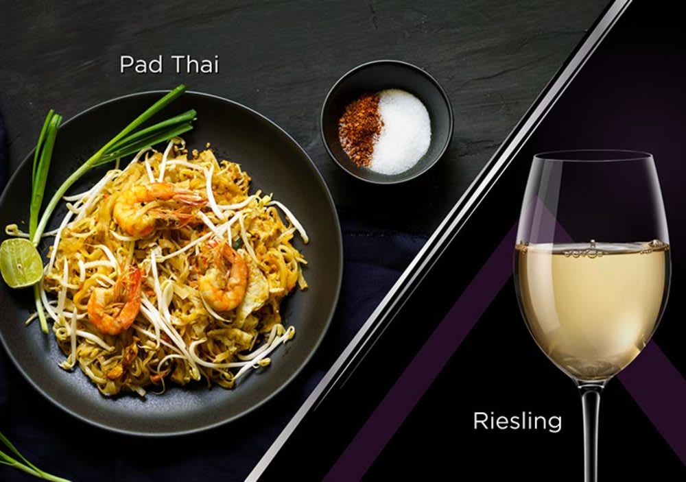 Pad thai with Riesling